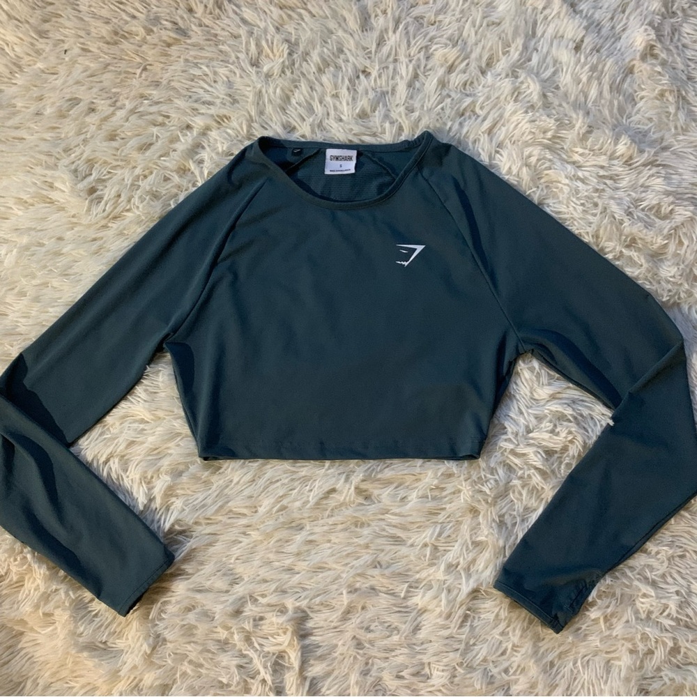 Gymshark Cropped Long Sleeve Workout Top Size Small